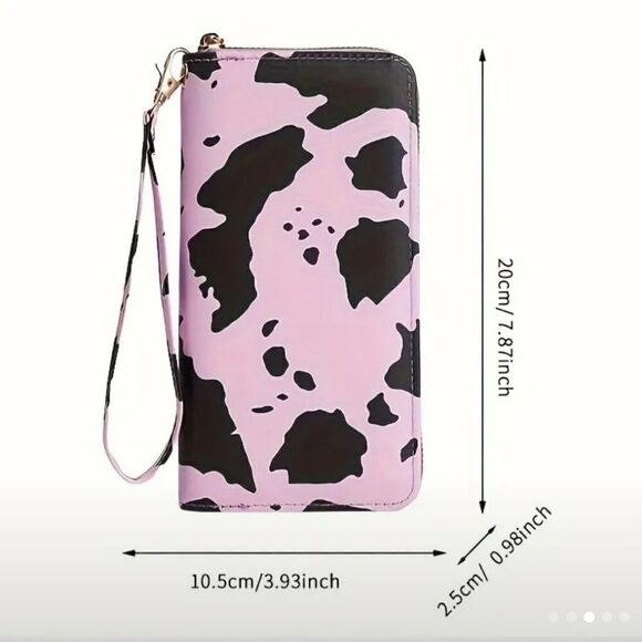 Unisex Spacious Cow wallet white and black - Picture 2 of 4